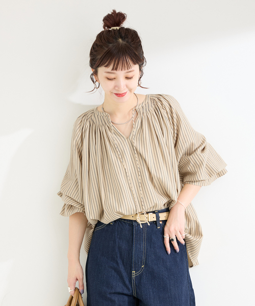 B.C STOCK（ベーセーストック） ブラウス シャツ ウォッシャブル