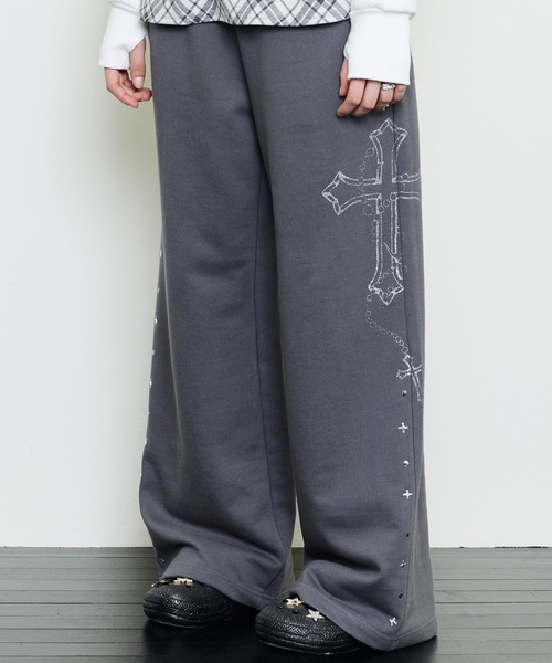 LUVISTRUE ワイドパンツ スウェットパンツ ジャージ EV GLITTER