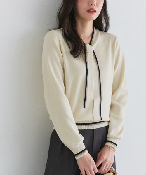 プロポーション ボウタイ ニット 楽天市場】【SALE／50%OFF】配色ボウタイニット PROPORTION BODY