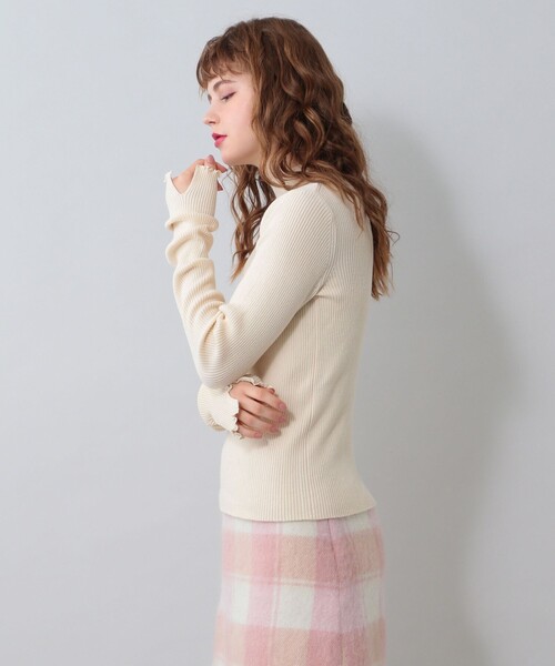 「DEICY」 長袖ニット FREE ベージュ レディース_画像5