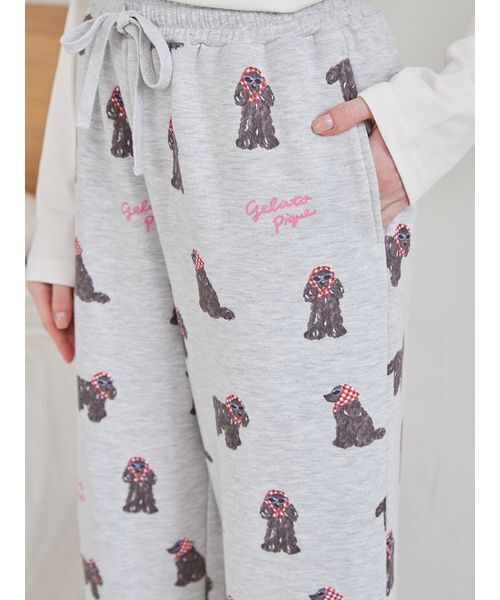 gelato pique（ジェラートピケ） パジャマ ルームウェア スカーフDOG柄