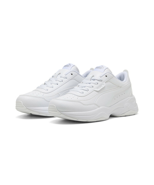 「PUMA」 ローカットスニーカー 24.0cm ホワイト×シルバー レディース_画像3