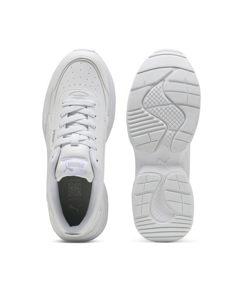 「PUMA」 ローカットスニーカー 24.0cm ホワイト×シルバー レディース_画像5