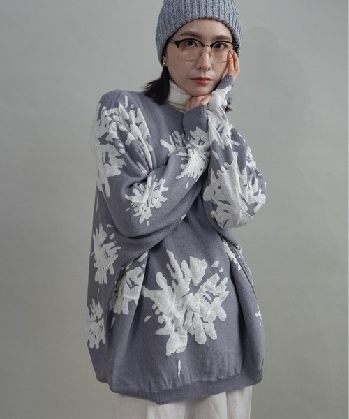 フラワー柄 ニットセーター 長袖【36】 ニット セーター フラワーモチーフニット レディース : ZOZOTOWN Yahoo