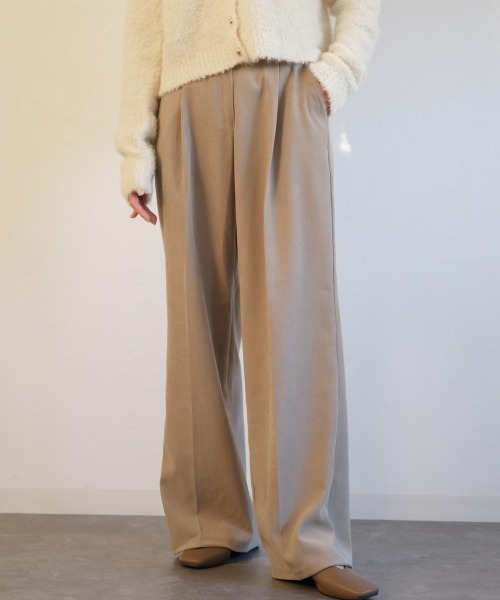 「Reurie'」 スラックス S カーキ レディース_画像4