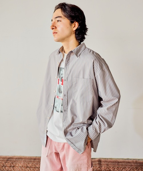 niko and…（ニコアンド） シャツ イージーケア柄シャツ メンズ