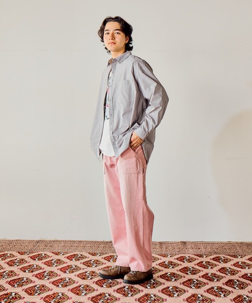 niko and…（ニコアンド） シャツ イージーケア柄シャツ メンズ