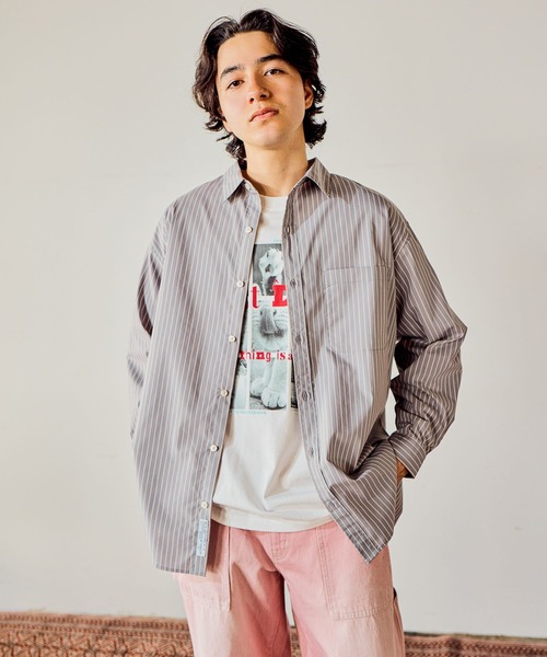 niko and…（ニコアンド） シャツ イージーケア柄シャツ メンズ