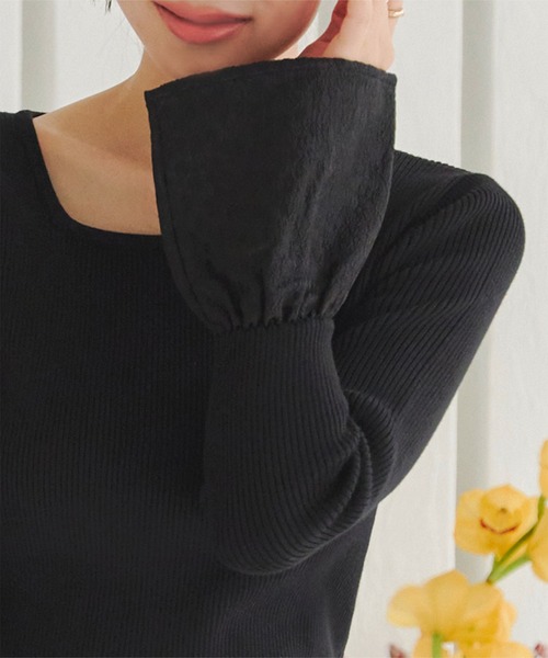 「KOBE LETTUCE」 長袖ニット M オフホワイト レディース_画像6