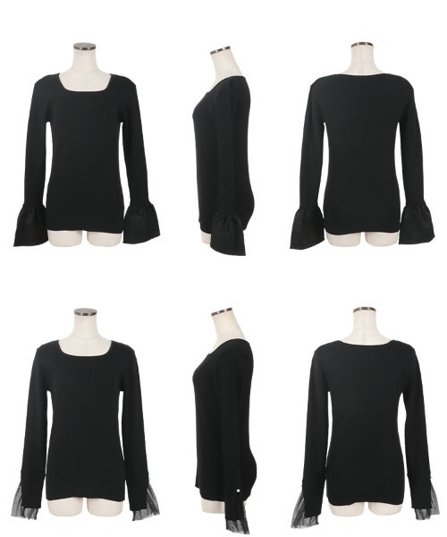 「KOBE LETTUCE」 長袖ニット M オフホワイト レディース_画像9