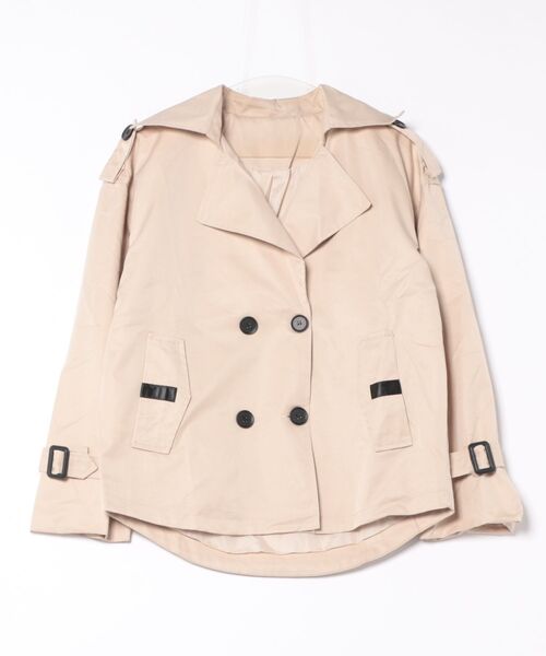 「BLANC FICELLE」 トレンチコート L ライトベージュ レディース_画像6