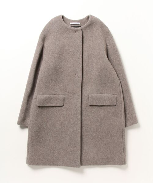 BEAUTY＆YOUTH UNITED ARROWS ノーカラーコート S グレー レディース