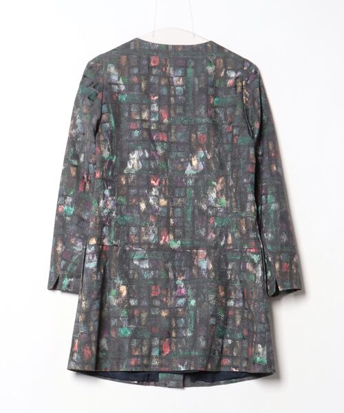 「io」 ノーカラーコート 2 グレー レディース_画像2