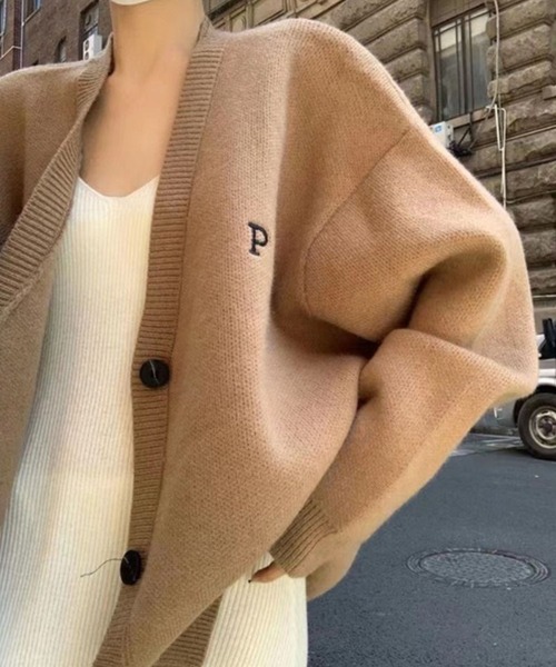 「CADBURY」 ニットカーディガン FREE ベージュ レディース_画像2