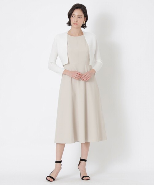 「EPOCA」 ノースリーブワンピース 38 ホワイト レディースの画像