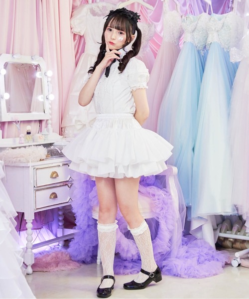 BODYLINE スカート 二段レイヤードのフリルスカートパニエ : ZOZOTOWN