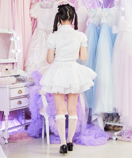 BODYLINE スカート 二段レイヤードのフリルスカートパニエ : ZOZOTOWN