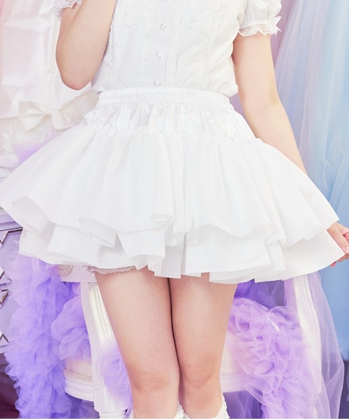 BODYLINE スカート 二段レイヤードのフリルスカートパニエ : ZOZOTOWN