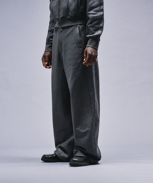 ANDER HUNK ワイドパンツ スウェットパンツ ジャージ Leather Like