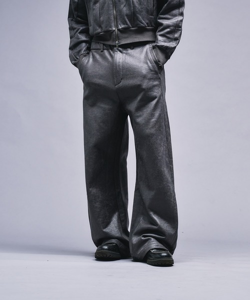 ANDER HUNK スウェットパンツ ジャージ Leather Like Coated Sweat