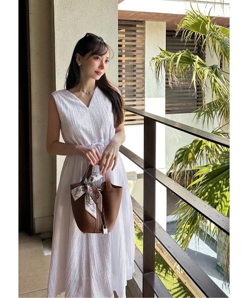ludicrum ワンピース LUDICRUM（ルーディクルム） ワンピース Vneck drawstring dress