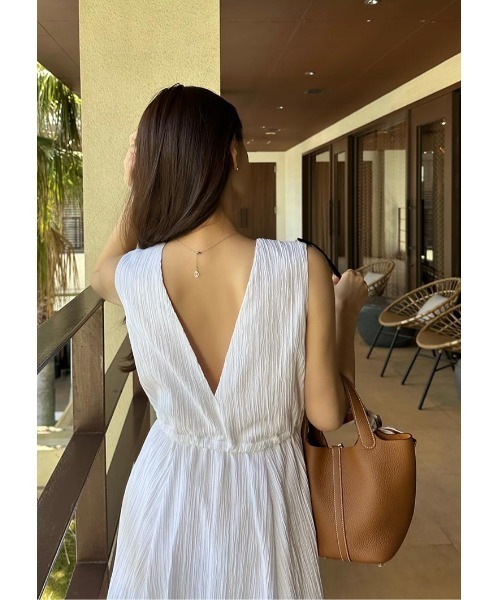 LUDICRUM（ルーディクルム） ワンピース Vneck drawstring dress