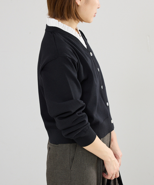 IENA（イエナ） カーディガン ウォッシャブル 2WAYフリルニット