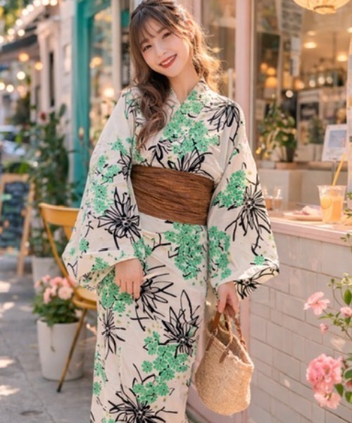 浴衣 「浴衣と帯2点SET」おしゃれ/可愛い/クール/柄物 レディース