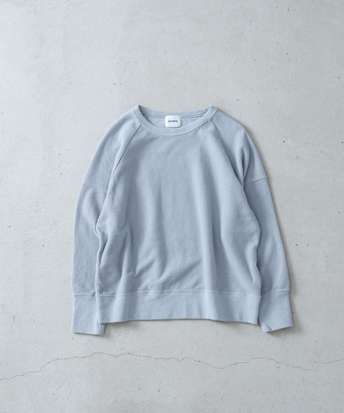quadro tシャツ 16/1BDカルゼ ラグランクルーネックプルオーバー