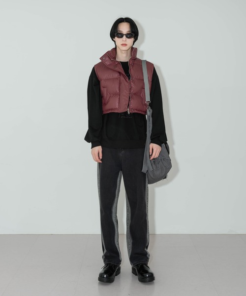 「FOLLOWIN」 デニムパンツ LARGE ブラック レディース_画像4