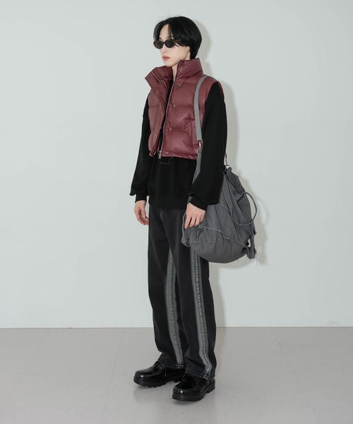 「FOLLOWIN」 デニムパンツ LARGE ブラック レディース_画像5