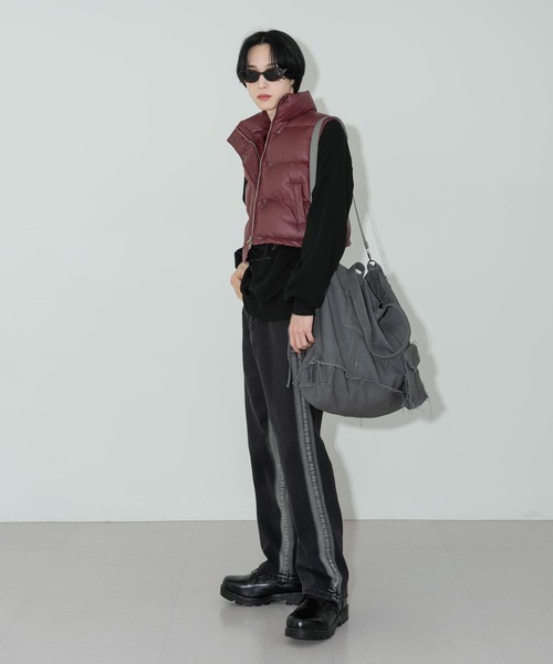 「FOLLOWIN」 デニムパンツ LARGE ブラック レディース_画像6