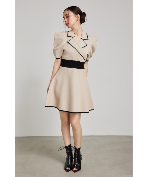 「rienda」 ニットワンピース SMALL ブラック レディース_画像6