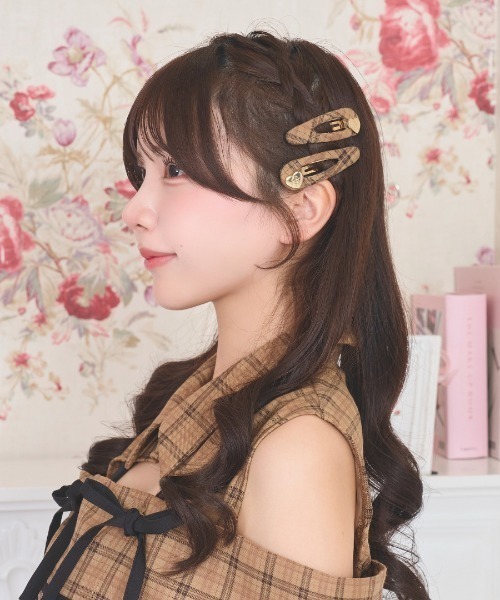 LAFARY（ラファリー） ヘアピン ハートロゴチェックヘアピン