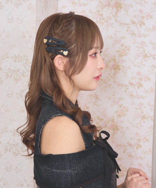 LAFARY（ラファリー） ヘアピン ハートロゴチェックヘアピン