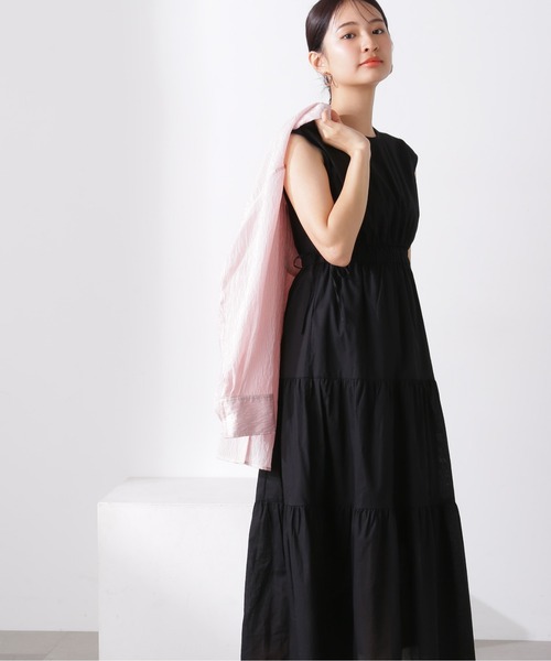 「N.(N. Natural Beauty Basic)」 ノースリーブワンピース MEDIUM ブラック レディース_画像2