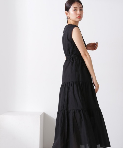 「N.(N. Natural Beauty Basic)」 ノースリーブワンピース MEDIUM ブラック レディース_画像4