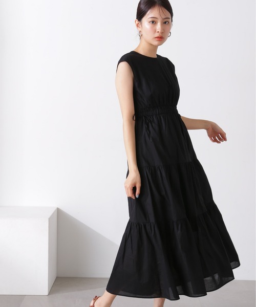 「N.(N. Natural Beauty Basic)」 ノースリーブワンピース MEDIUM ブラック レディース_画像8