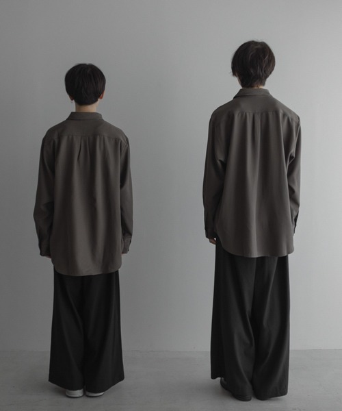 「remer」 長袖シャツ X-SMALL モカ メンズ_画像4