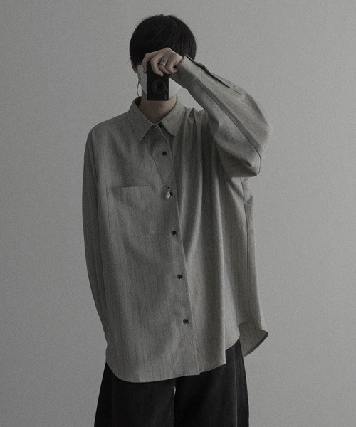 「remer」 長袖シャツ X-SMALL モカ メンズ_画像8