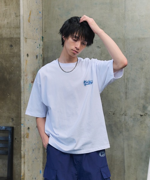 tシャツ スプラッシュ タギング グラフィック Tシャツ メンズ