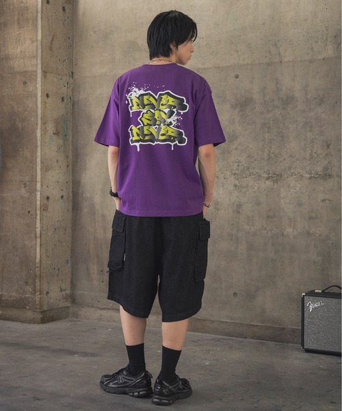 tシャツ スプラッシュ タギング グラフィック Tシャツ メンズ
