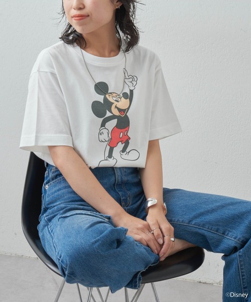 「MICKEY MOUSE」 半袖Tシャツ「COLONY2139コラボ」 FREE オフホワイト レディース_画像8