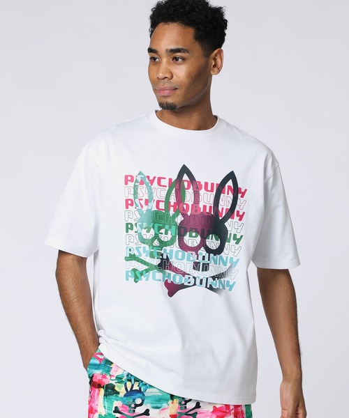 Psycho Bunny（サイコバニー） tシャツ タイポグラフィグラデロゴ