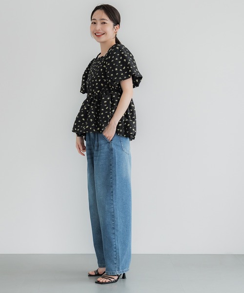 「coca(coca)」 半袖ブラウス M ブラック レディース_画像6