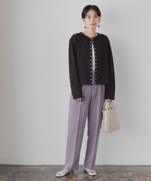 agnès b. ADAM ET ROPÉ ブラックカーディガン　S agnes b.（アニエスベー） 「Adam et Rope」カーディガン S ブラック