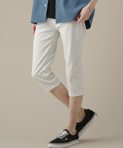 THE CASUAL パンツ カツラギストレッチクロップドパンツ メンズ
