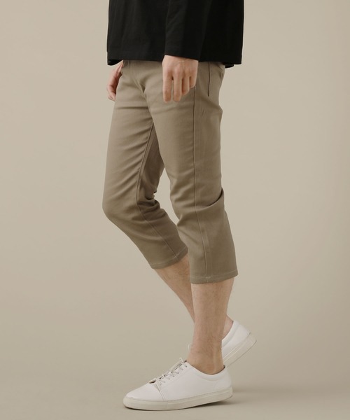 THE CASUAL パンツ カツラギストレッチクロップドパンツ メンズ