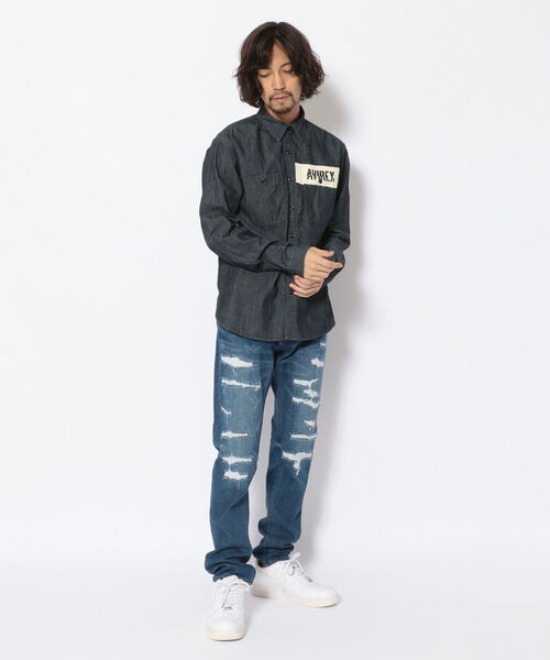 シャツ ブラウス 【TYPE BLUE】ベイクルー シャンブレーシャツ/ BAY CREW CHAMBRAY SHIRT|ZOZOTOWN |10