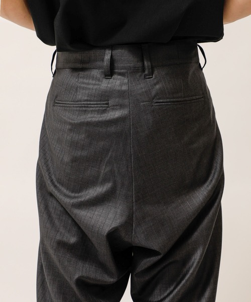 Juha（ユハ） ワイドパンツ スラックス シャドーストライプワイド